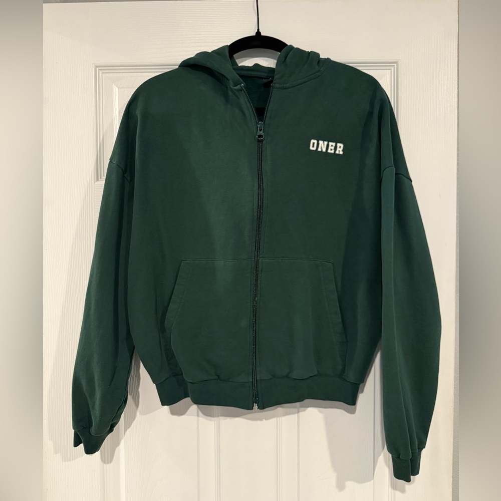 Oner Active Lightweight Zip Through Hoodie - Racing Green